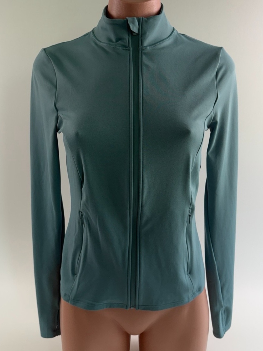 NWOT SIZE L all in motion Teal Bomber-Style Full-Zip Women's Jacket
